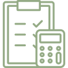 Picto d'un devis et d'une calculatrice